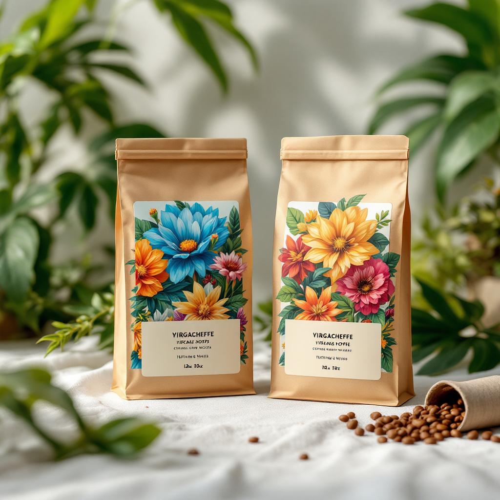 Ethiopian Yirgacheffe Gift Experience — A curated gift set featuring two 12oz bags of Ethiopian Yirgacheffe coffee and a