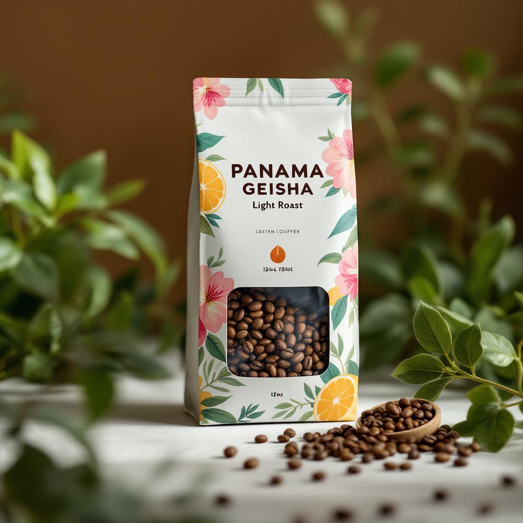 Panama Geisha Light Roast 12oz — Delight in the vibrant floral notes of our Panama Geisha Light Roast, a premium